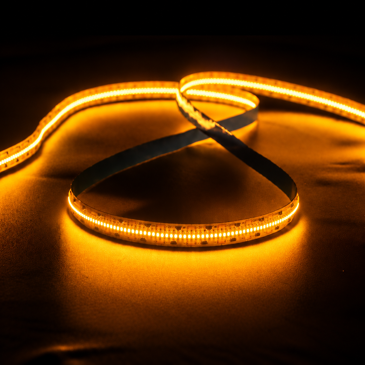 Amber 24V 10W/m LED Strip Lights – Soft Relaxing Lighting for Home - Sold per Metre (Copy)