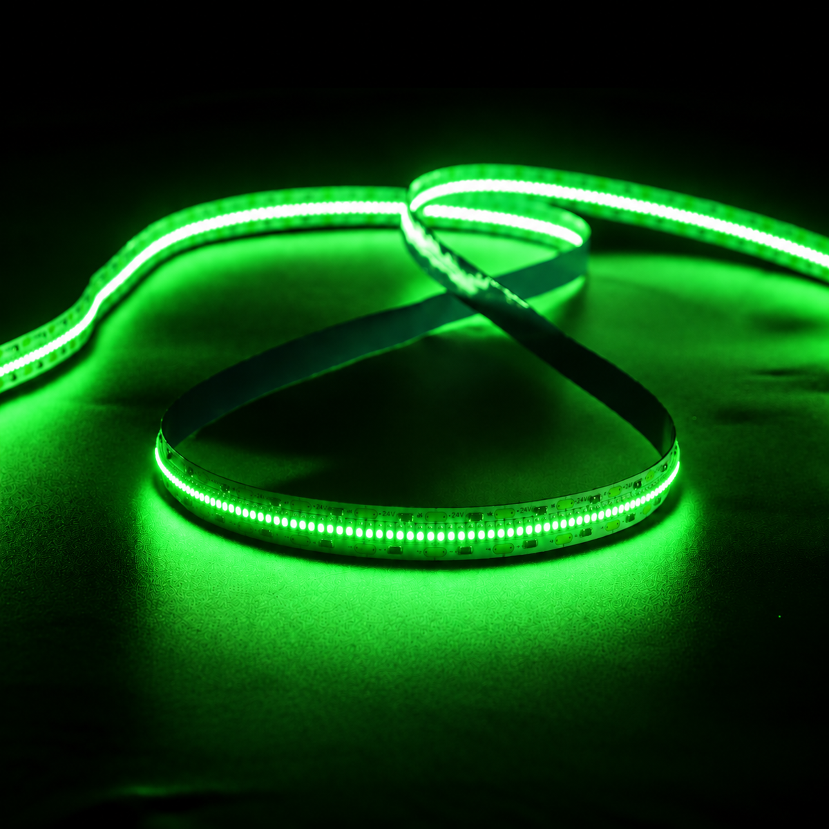 Green 24V 10W/m LED Strip Lights – Soft Relaxing Lighting for Home - Sold per Metre