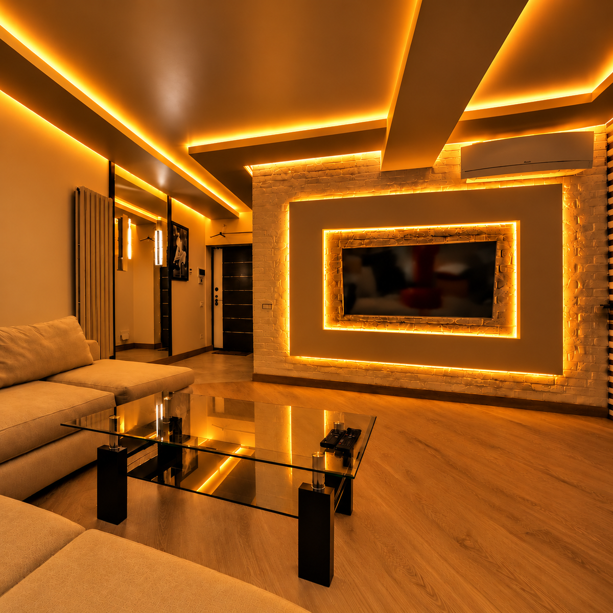 Amber 24V 10W/m LED Strip Lights – Soft Relaxing Lighting for Home - Sold per Metre (Copy)