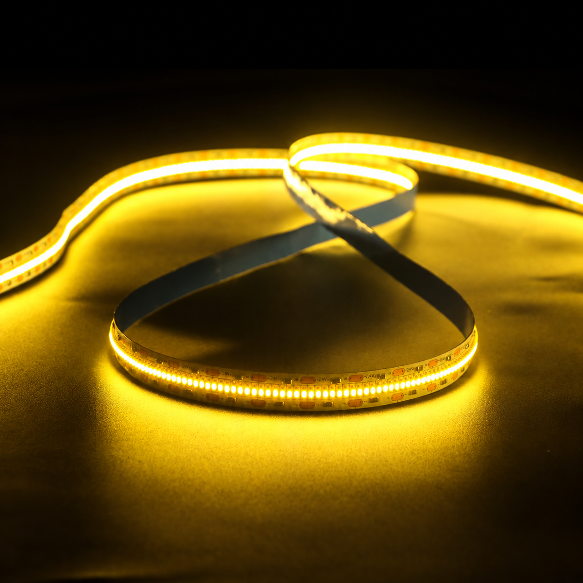 Yellow 24V 10W/m LED Strip Lights – Soft Relaxing Lighting for Home - Sold per Metre
