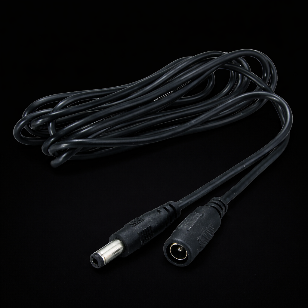 DC Power Extension Cable – 5.5 × 2.1mm (1m / 2m / 3m)