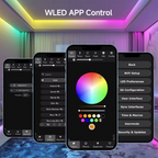 WLED ESP32 LED Strip Controller – WiFi + Music Reactive Lighting