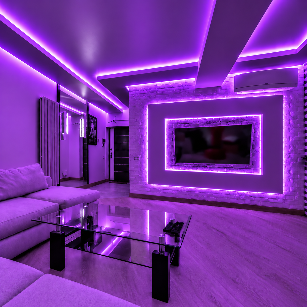 Purple 24V 10W/m LED Strip Lights – Soft Relaxing Lighting for Home - Sold per Metre